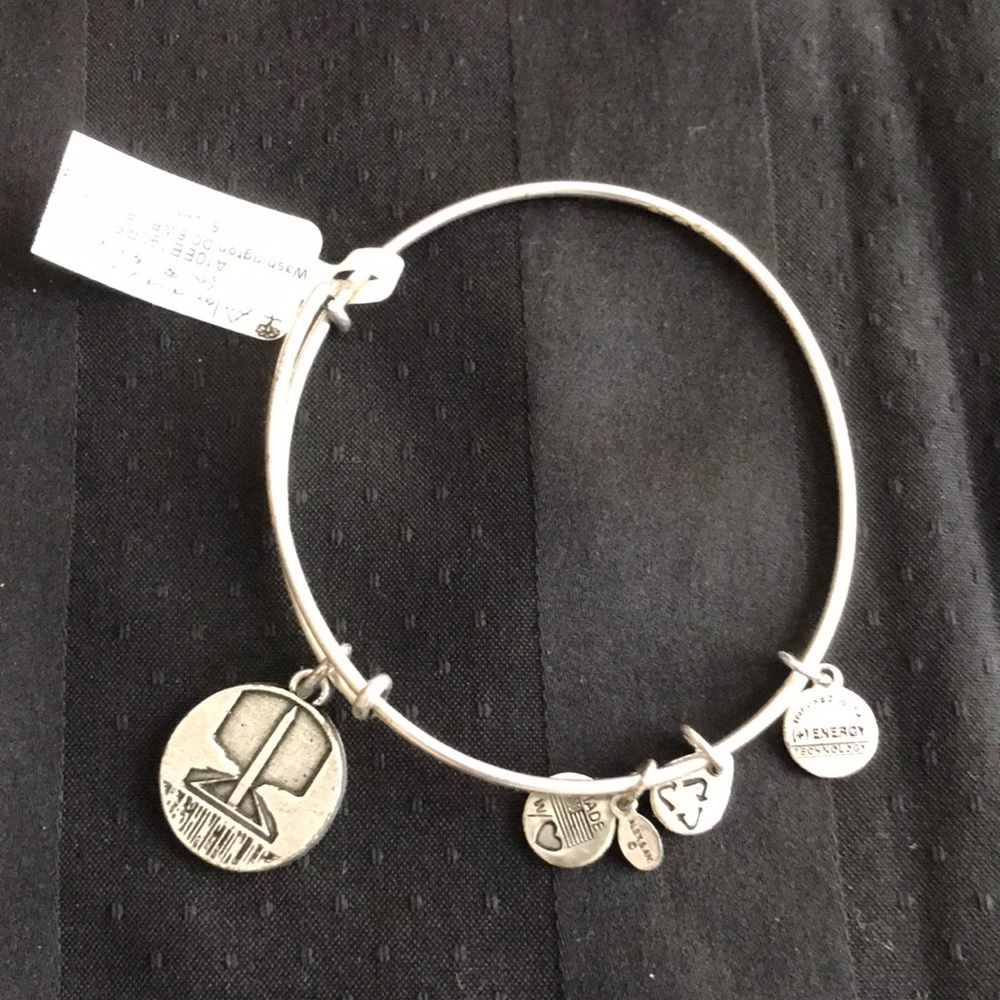 Alex and Ani Silver Bracelet with Four Energy Charms